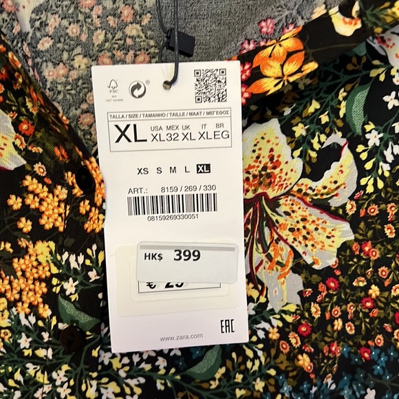 Zara Floral Shirt Dress - Picture 7 of 8